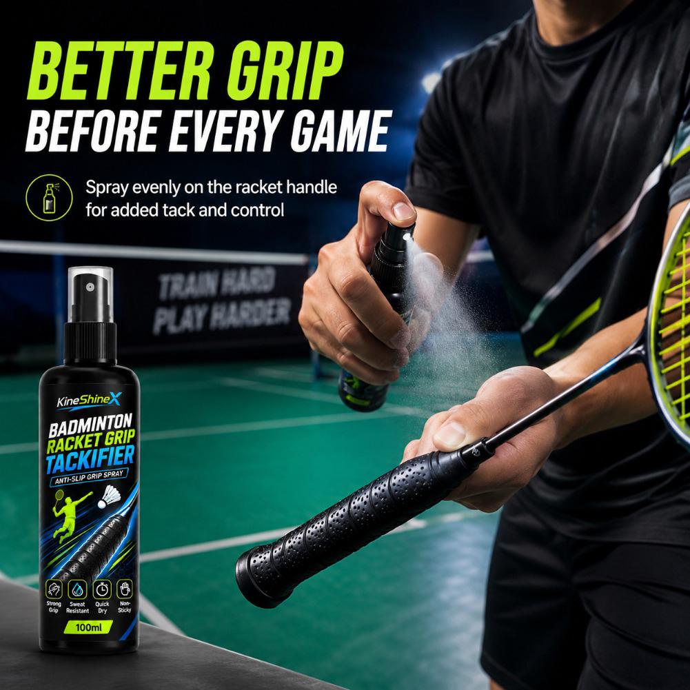 Badminton Grip - Spray Antiderrapante para Raquetes de Tênis